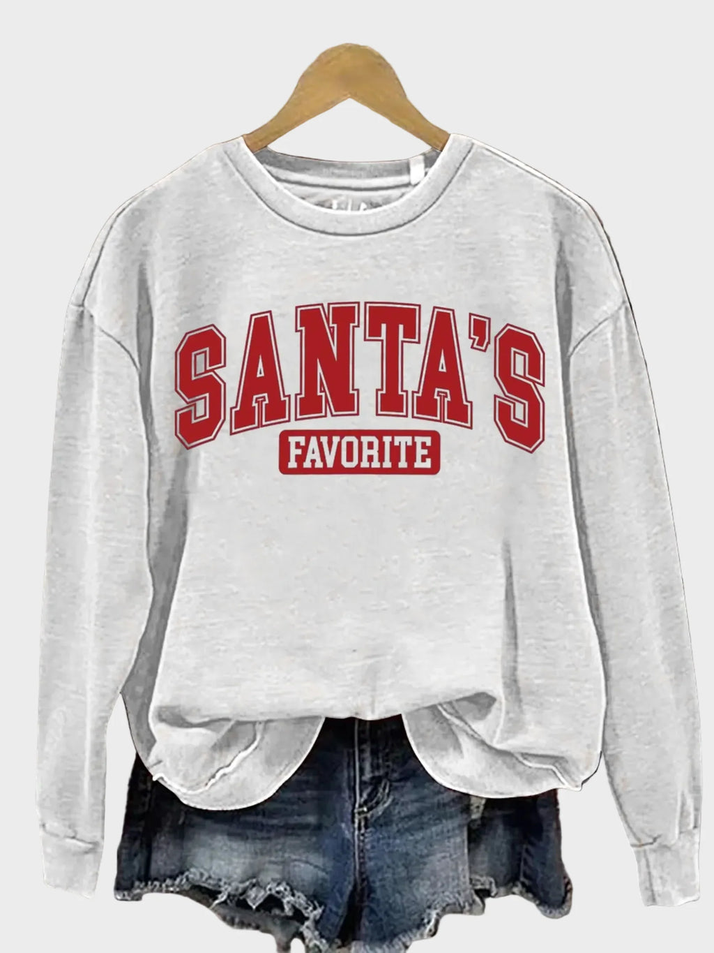 Shana | Lässiges Damen-Sweatshirt aus Baumwolle mit Weihnachtsmuster und künstlerischem Druck