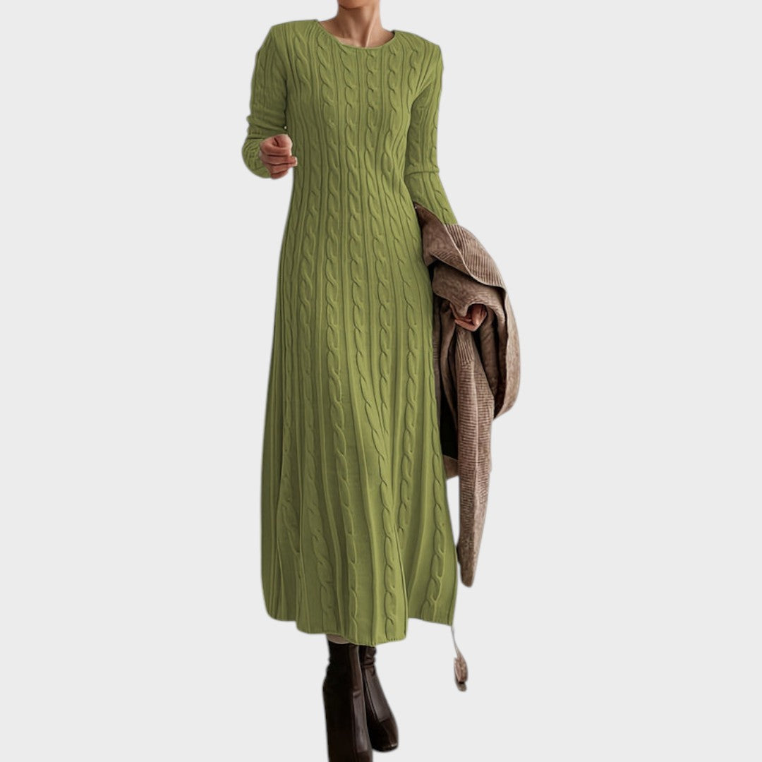 Evelyn | Bequemer Maxi-Jumpsuit aus Zopfstrick