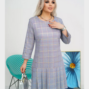 Jennie – Plisseekleid mit Karomuster in A-Linie