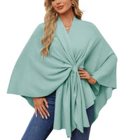 Maegan – Eleganter Poncho-Schal für Damen mit offenem Vorderteil – Ansicht 4
