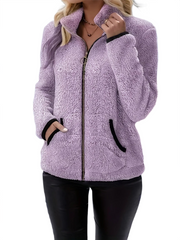 Liora – Figurbetonte Fleecejacke für Damen mit weichem Samtfutter – Ansicht 5