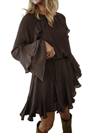 Ophie – Schokoladenbraunes Damenkleid