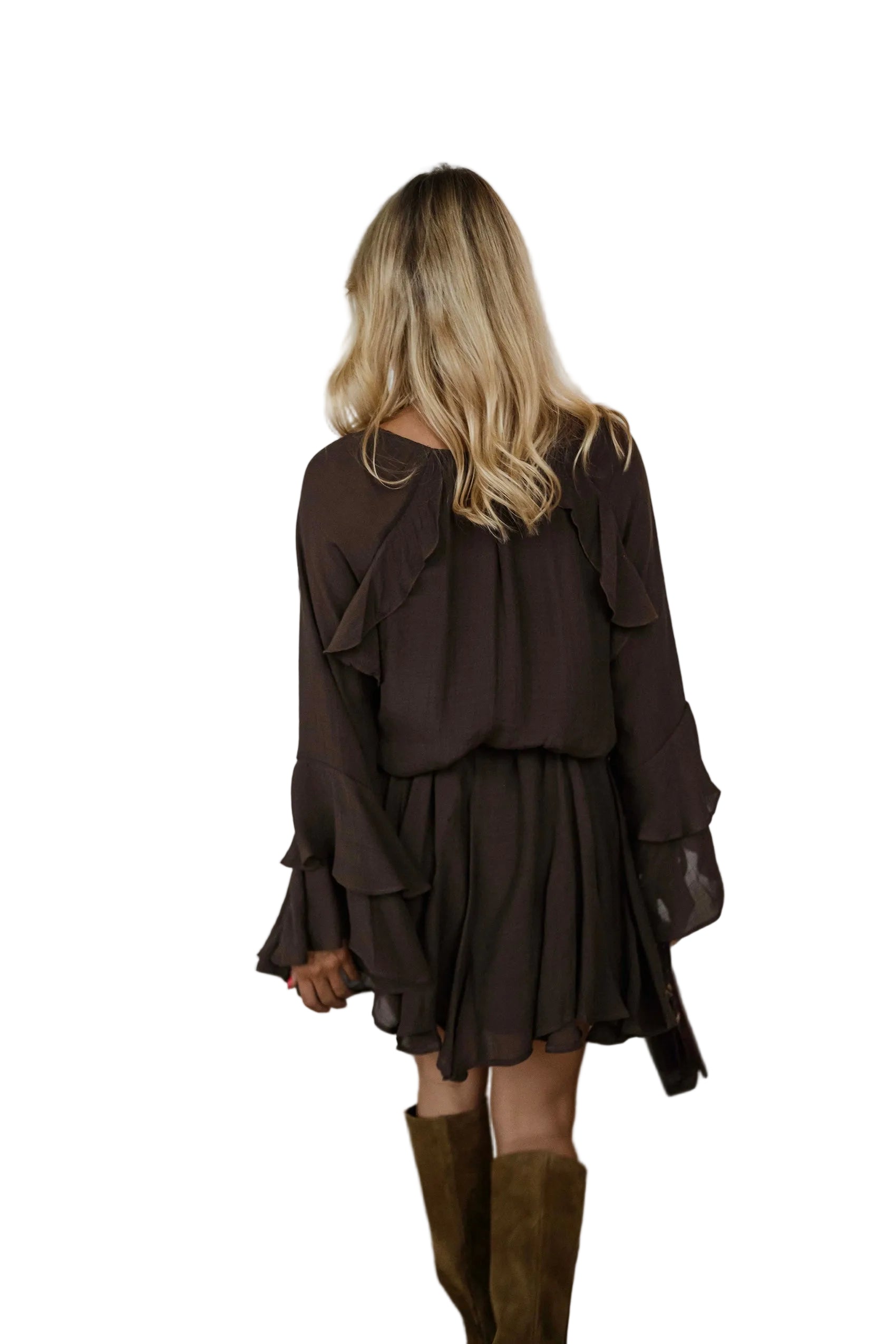 Ophie – Schokoladenbraunes Damenkleid