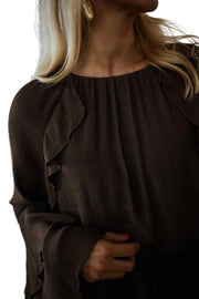 Ophie – Schokoladenbraunes Damenkleid