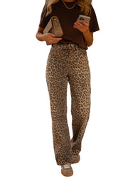 Steph – Damen-Jeans mit Leopardenmuster