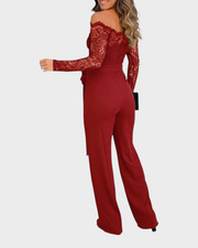 Langärmliger Damen-Spitzenjumpsuit Matilda – Ansicht 5