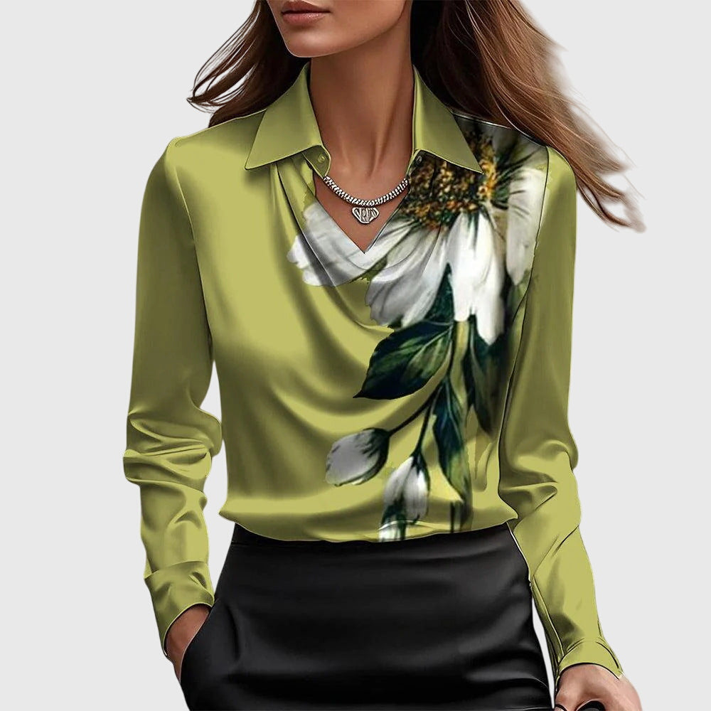 Damenbluse Sylvie mit Glitzer und Plissee-Kragen – Ansicht 8