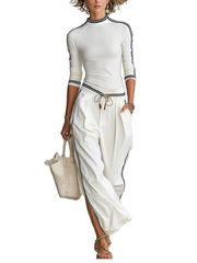 Diya – Zweiteiliges Damen-Sportset mit langärmligem Oberteil und Hose mit Kordelzug