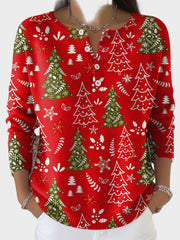 Maria – Weihnachtspullover für Damen mit Winterkiefern-Motiv – Ansicht 3