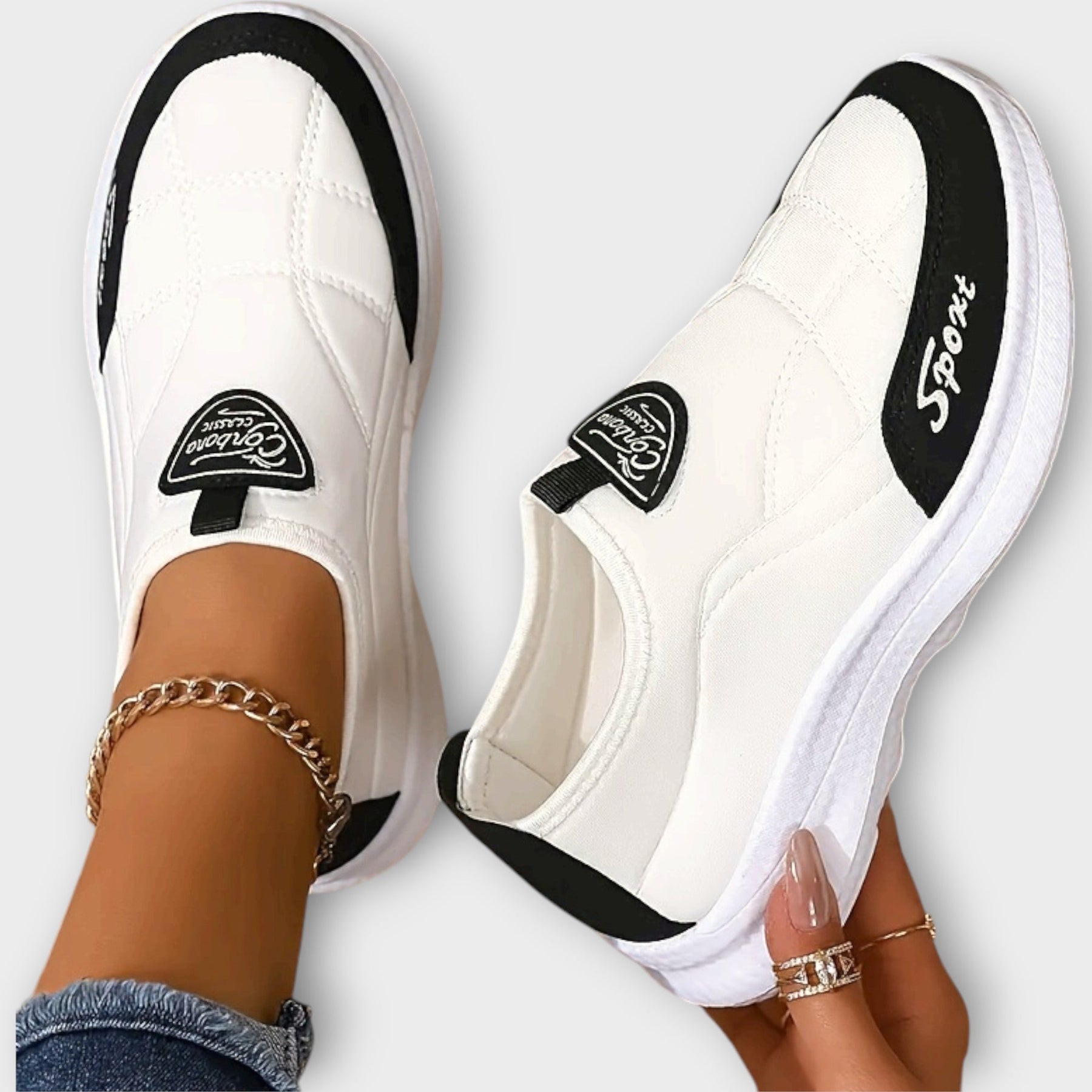 Leichte Slip-on-Sportschuhe für Damen – Ansicht 5