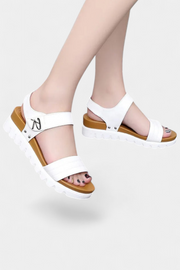 Damen-Plateausandalen Clothide mit Doppelriemen und Schnalle – Ansicht 2
