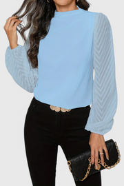 Elegante Damenbluse Zaraa mit transparenten Ärmeln – Ansicht 4