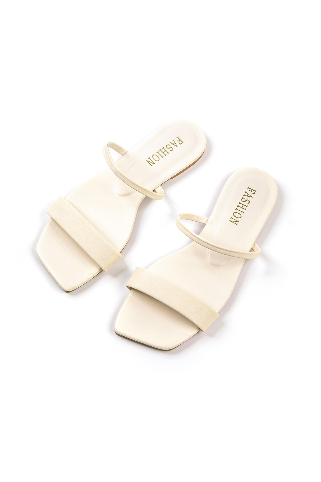 Klassische flache Damen-Sandalen mit eckiger Zehenpartie – Ansicht 6