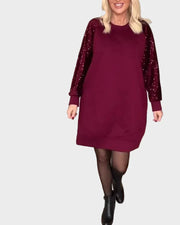 Cunningham – Kleid mit Pailletten und langen Ärmeln – Ansicht 4