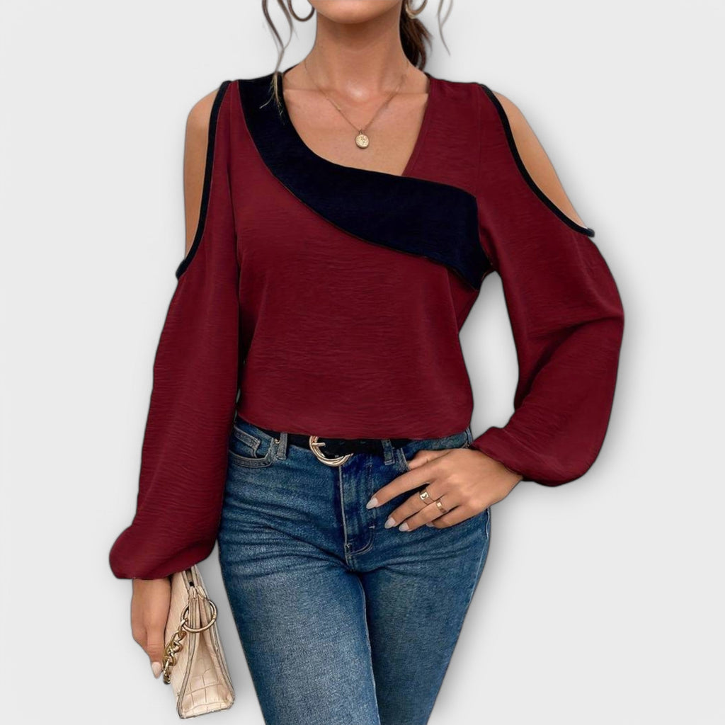 Scarlett - Bluse mit eckigem Ausschnitt