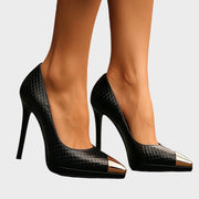 Damen-Pumps Aveline mit goldener Spitze und hohem Absatz – Ansicht 6