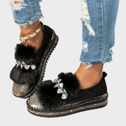 Narzissa – Komfort-Loafer für Damen mit glänzendem Federdetail – Ansicht 4
