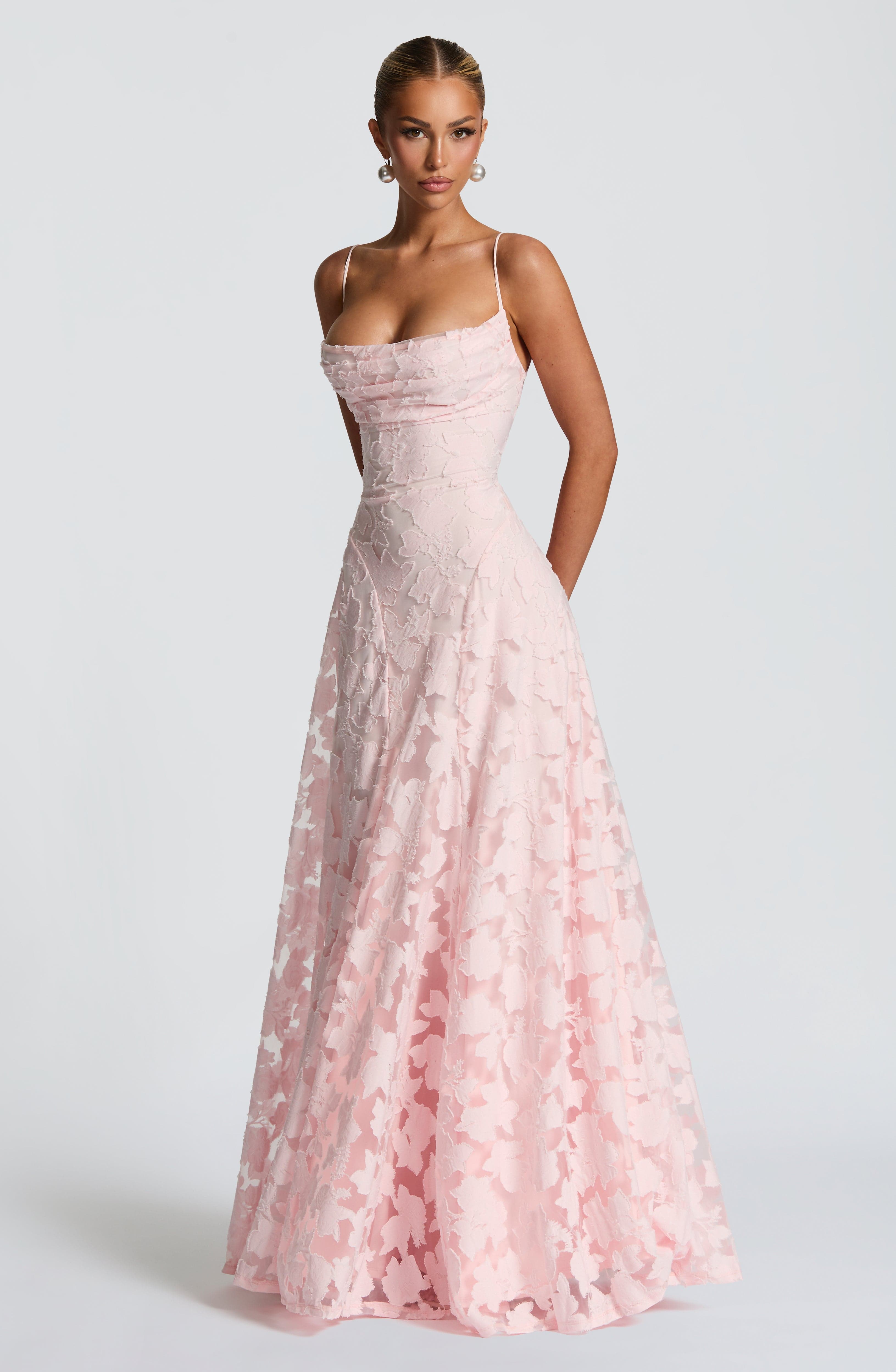 Francisa - Maxikleid mit Spitzenborte