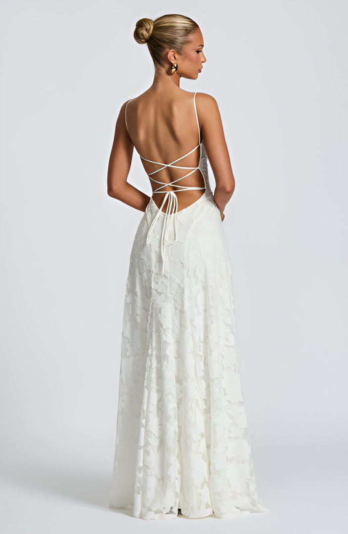 Francisa - Maxikleid mit Spitzenborte