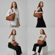 Lana – Handgefertigte Schultertasche aus gestricktem Leder – Ansicht 3