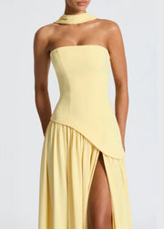 Elena – Schulterfreies Maxikleid für Damen mit Schlitz – Ansicht 16