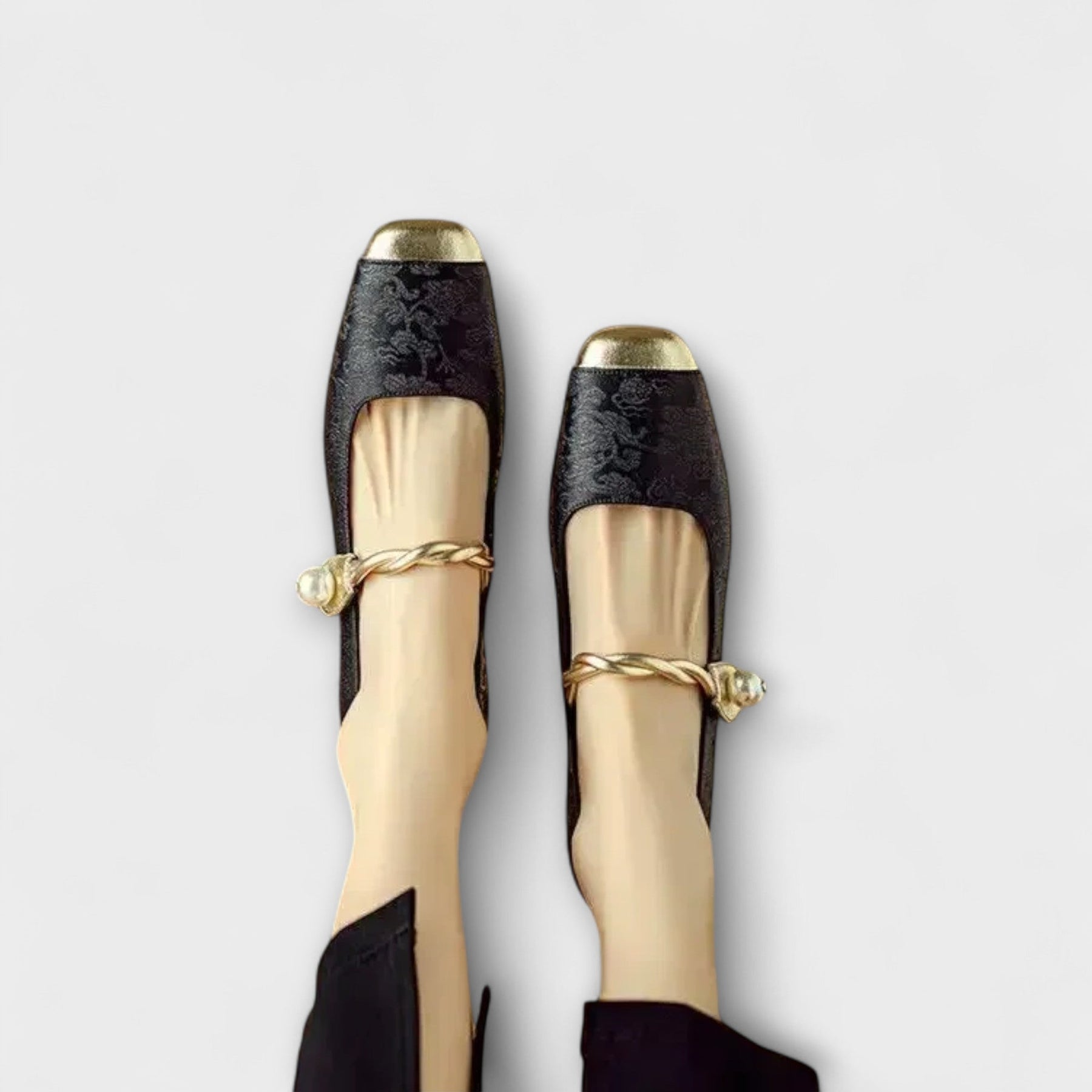 Damen-Loafer Loki mit niedrigem Absatz und Perlen – Ansicht 15