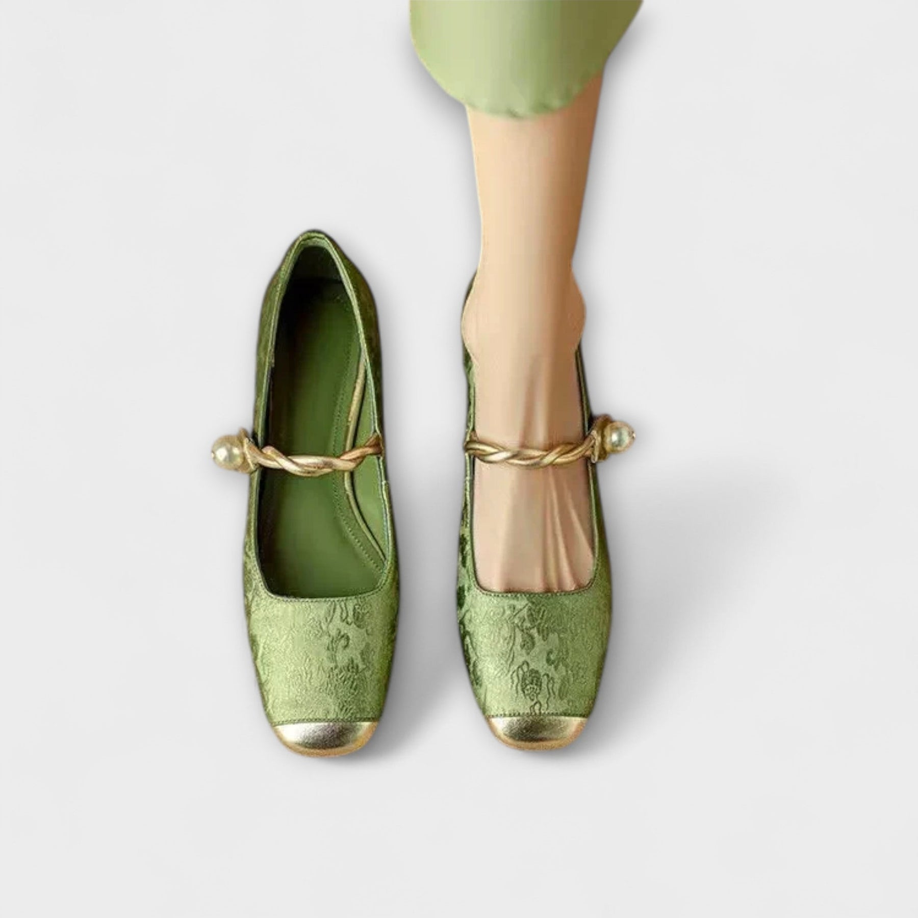 Loki – Damen-Loafer mit niedrigem Absatz und Perlen – Ansicht 10