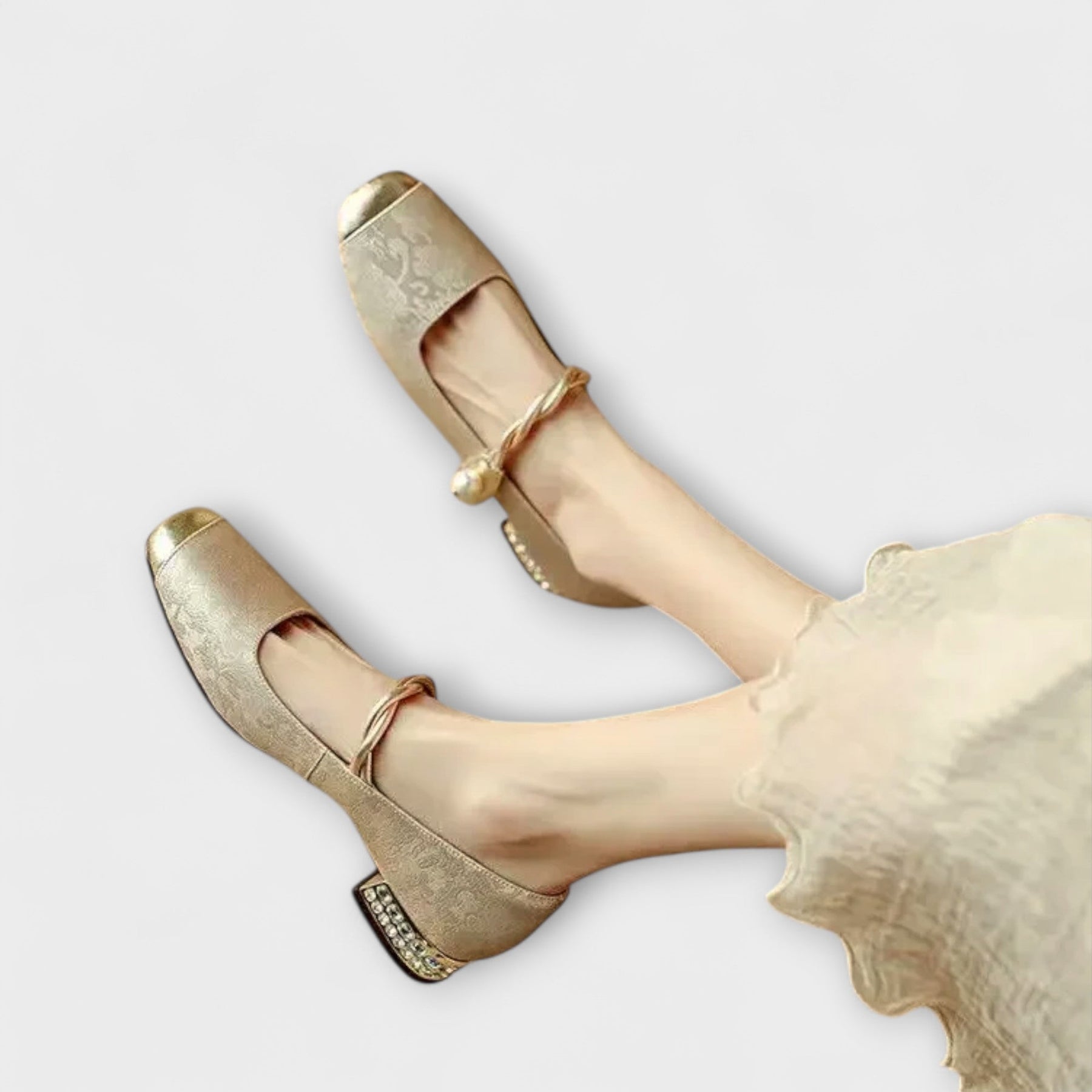 Loki – Damen-Loafer mit niedrigem Absatz und Perlen – Ansicht 5