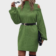 Ninia – Modisches schulterfreies Damen-Strickkleid – Ansicht 10