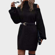 Ninia – Modisches schulterfreies Damen-Strickkleid – Ansicht 15