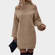 Ninia – Modisches schulterfreies Damen-Strickkleid – Ansicht 5
