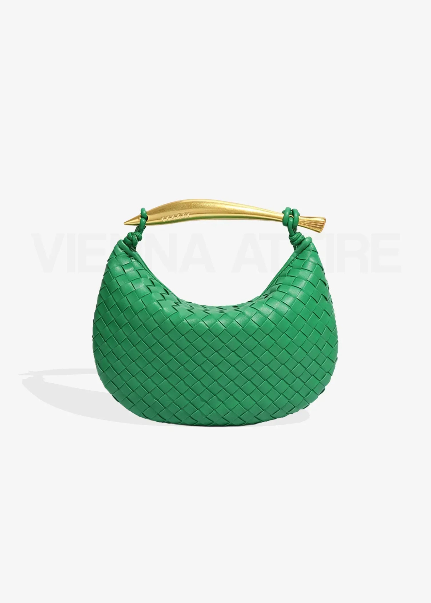 Alexandra – Gewebte Tasche mit goldenem Henkel