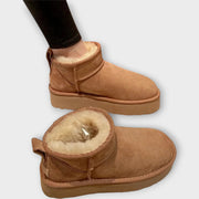 Bequeme Wildlederstiefel für Damen mit warmem Futter – Ansicht 2