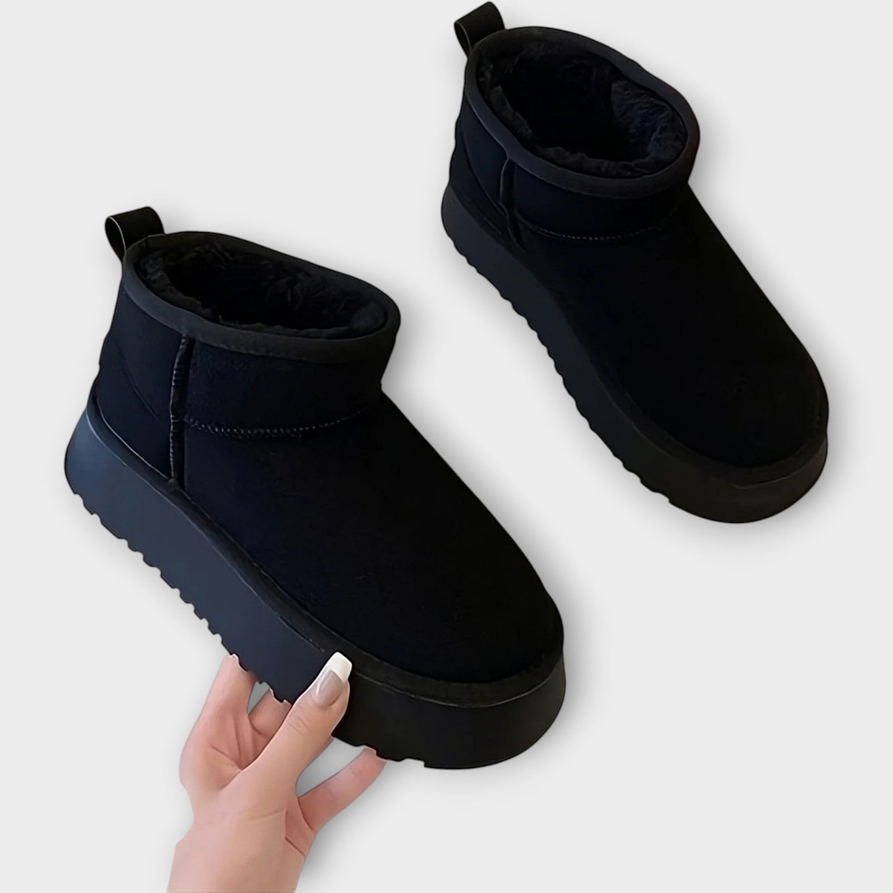 Bequeme Wildlederstiefel für Damen mit warmem Futter – Ansicht 3