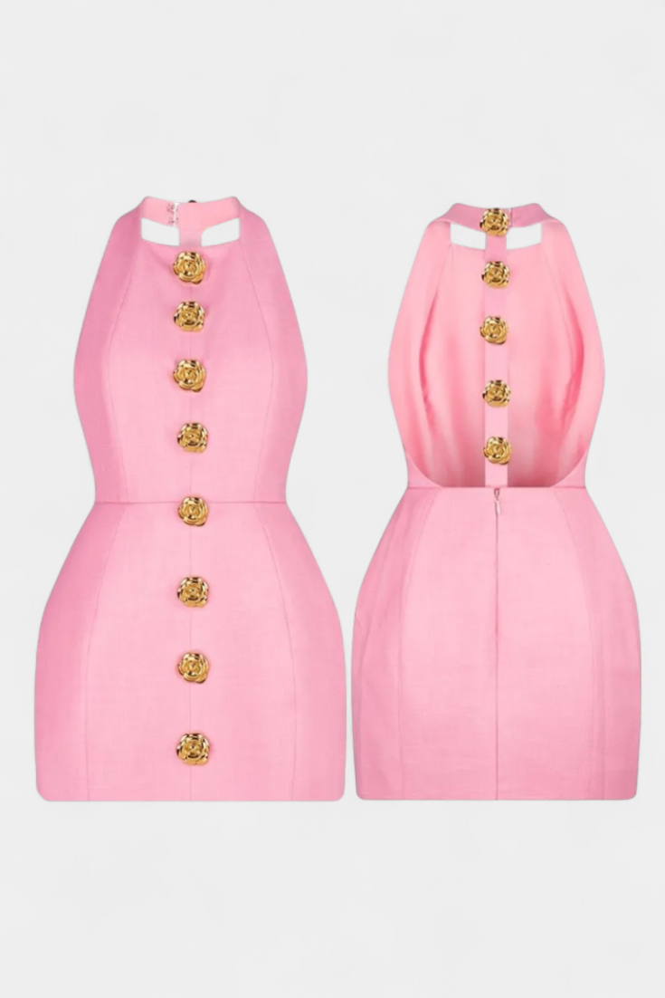 Yvonne – Minikleid für Damen mit Neckholder und offenem Rücken – Ansicht 9