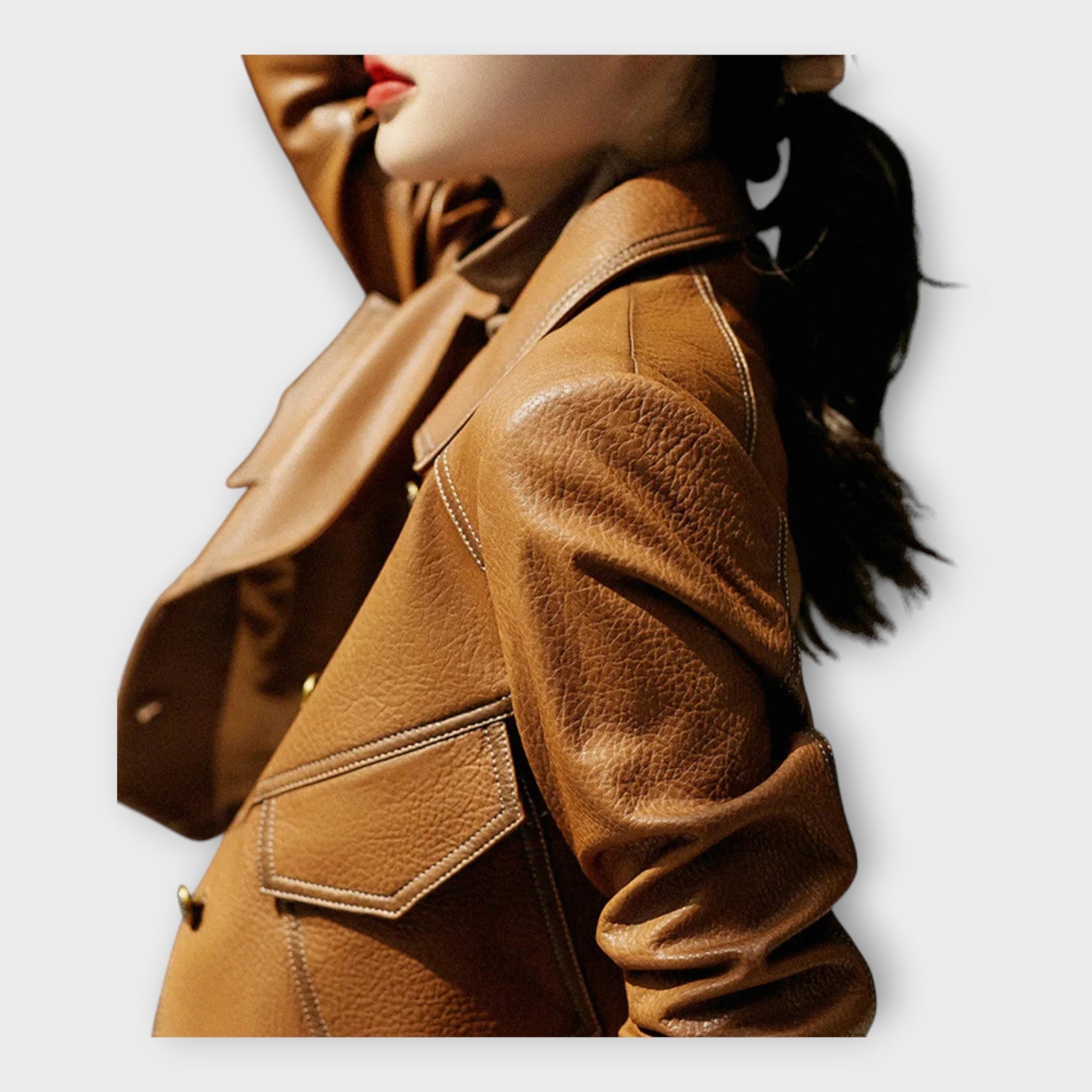 Stilvolle Lederjacke mit modernem Design und anspruchsvoller Ästhetik