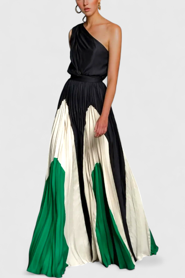Antía – Schulterfreies Maxikleid für Damen mit elegantem Print – Ansicht 3