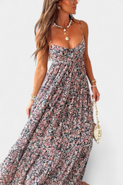 Reyna – Florales Maxikleid für Damen mit offenem Rücken – Ansicht 3