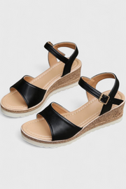 Damen-Plateausandalen Neus mit geflochtener Sohle