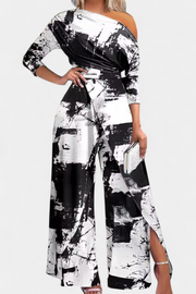 Damen-Batik-Jumpsuit Brina mit offenen Schultern
