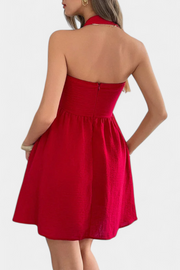 Kassandra – Minikleid für Damen mit Neckholder-Ausschnitt und offenem Rücken – Ansicht 3