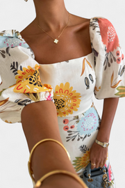 Florales Midikleid Kacey für Damen mit Puffärmeln – Ansicht 4