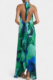 Giselle – Langes Plisseekleid für Damen mit Neckholder-Ausschnitt – Ansicht 4