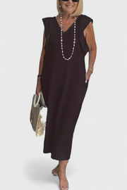 Yurena – Ärmelloses Leinenkleid für Damen – Ansicht 3
