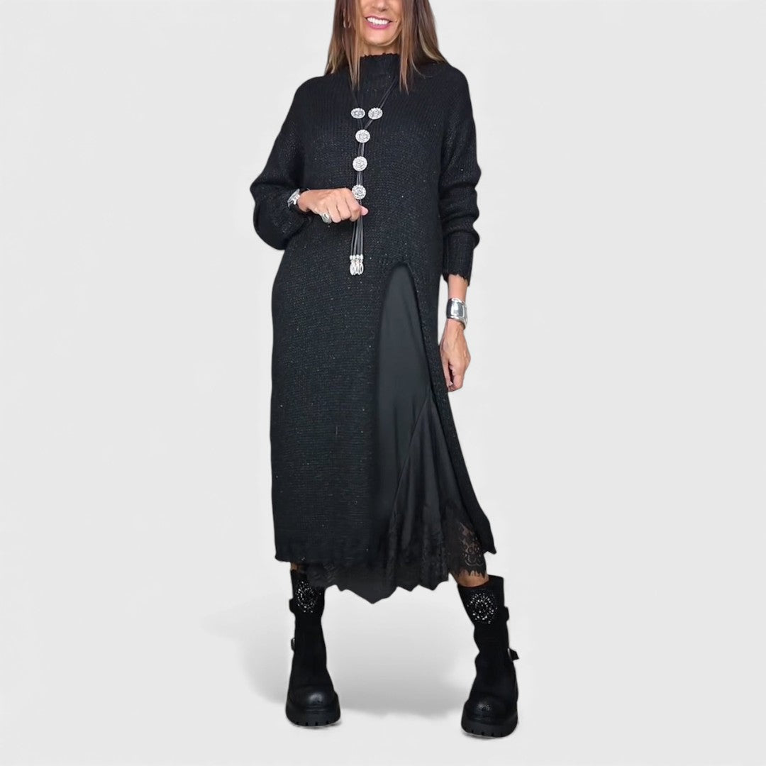 Laluna – Elegantes Set aus Strickpullover und Kleid – Ansicht 2