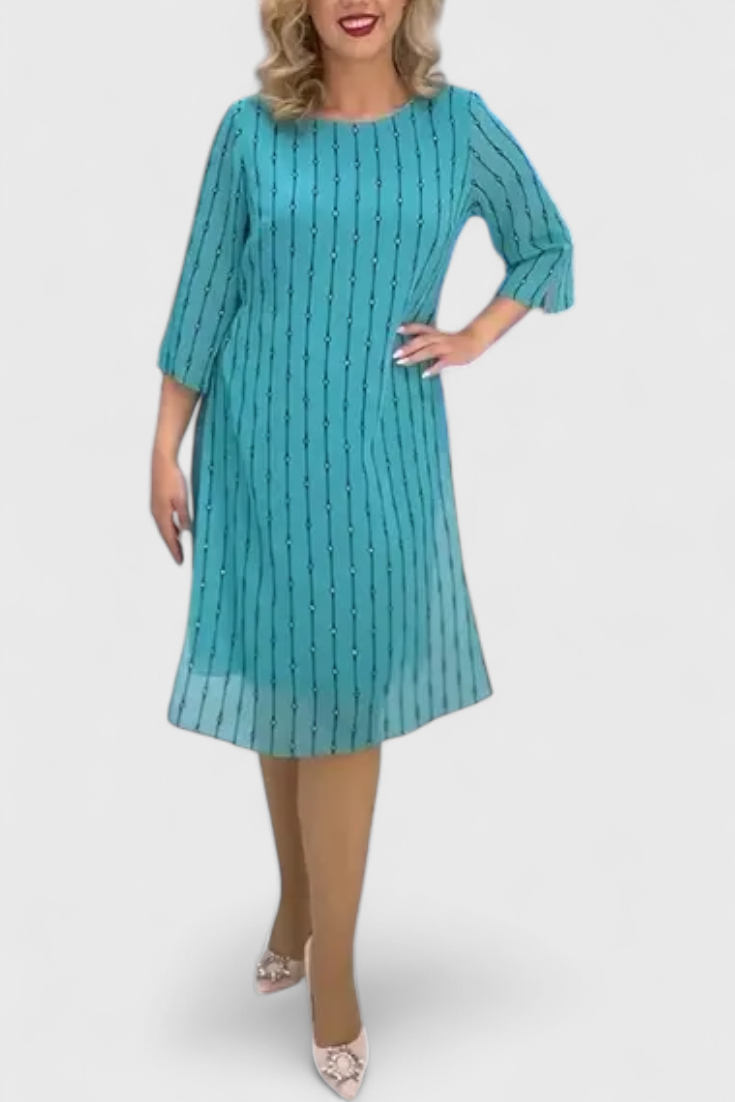Polly – Elegantes Chiffonkleid für Damen mit klassischer Linie – Ansicht 3