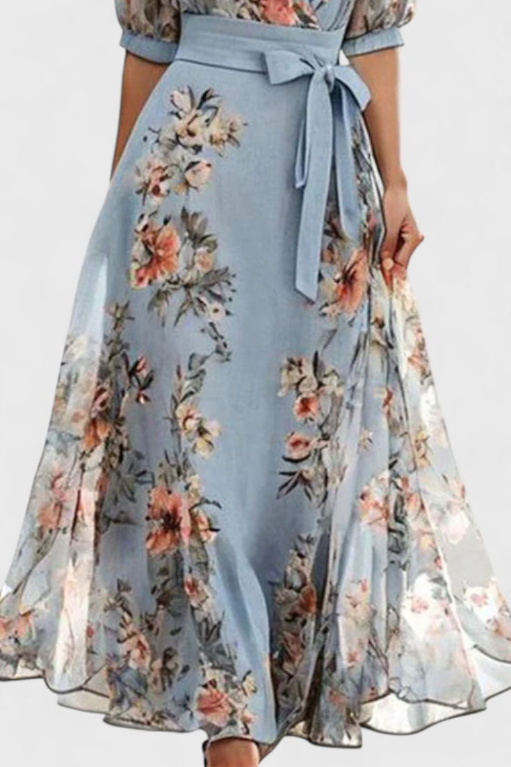 Arlet – Florales Midikleid für Damen mit V-Ausschnitt – Ansicht 3