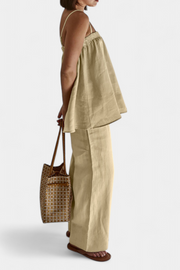 Sommerliches Damen-Set Lía mit luftigem Top und weiter Hose – Ansicht 4