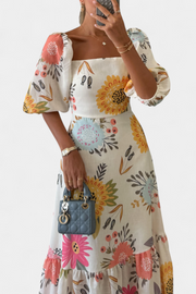 Florales Midikleid Kacey für Damen mit Puffärmeln – Ansicht 5