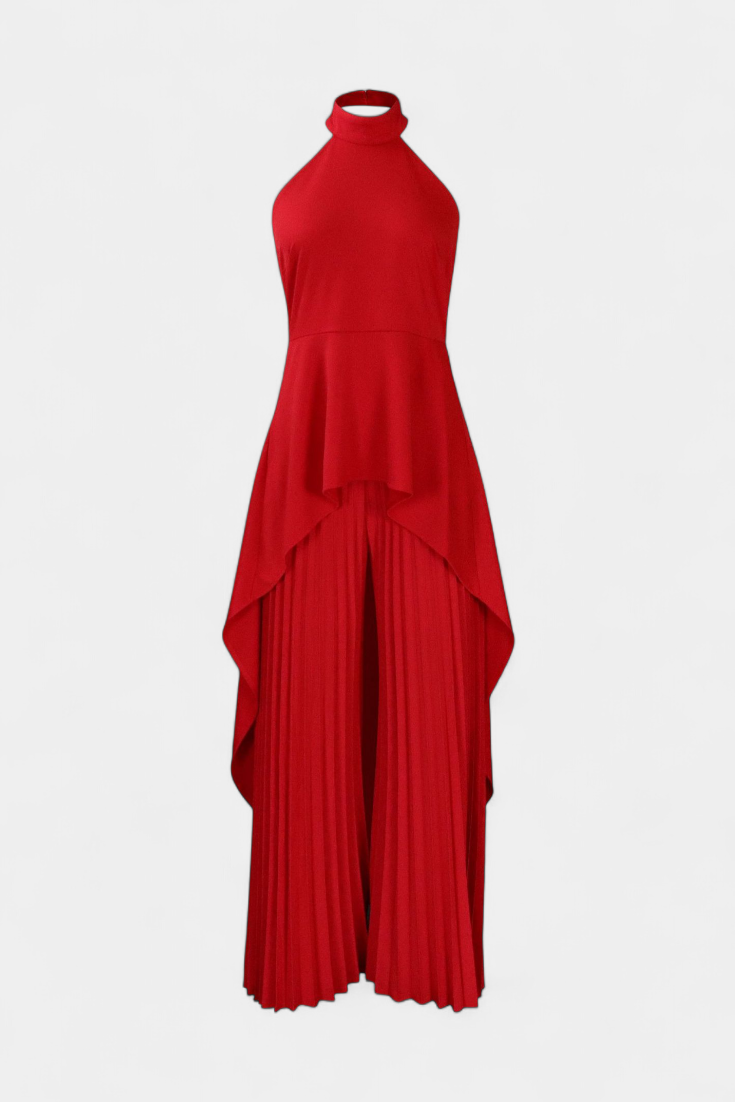 Asymmetrisches Damen-Set Chrysoula mit Plisseehose – Ansicht 9